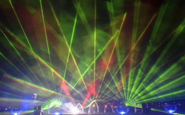 Lichtspektakel met lasers